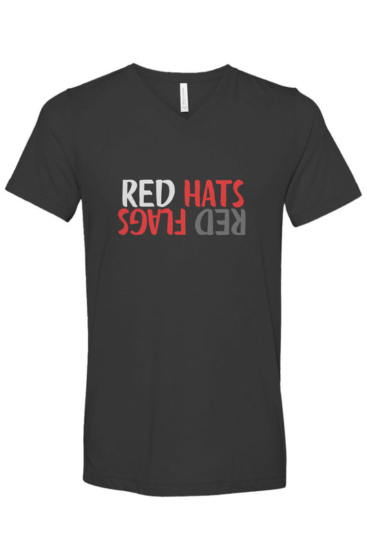 Unisex Triblend V-Neck Tee - Red Flags