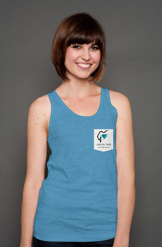unisex triblend tank - Uncivil